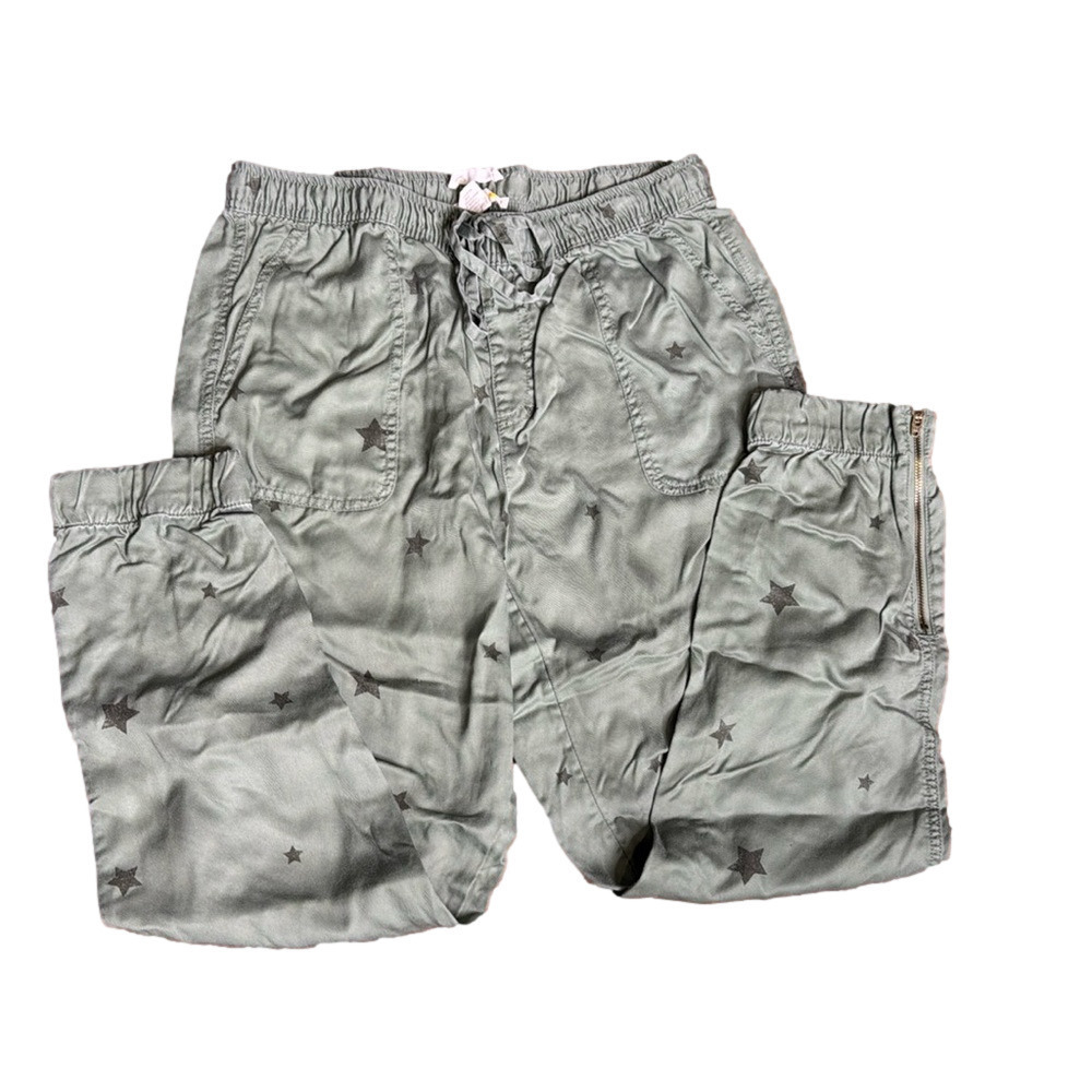 C & C California pull on green jogger pant with stars